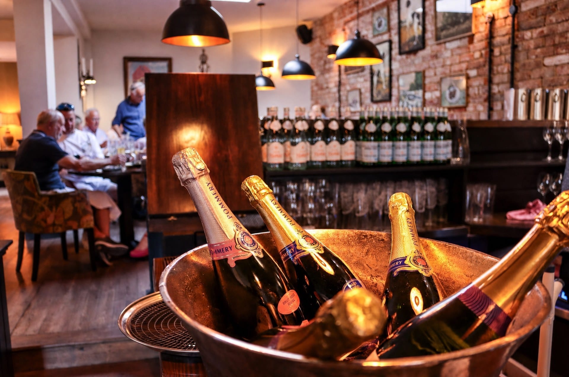 The champagne bar at Latimers, Romsey