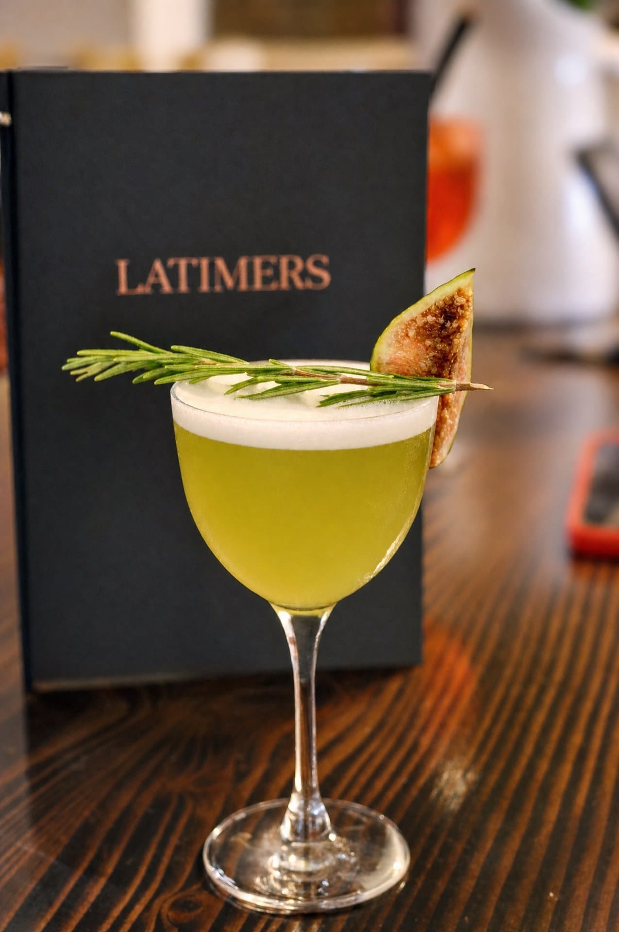 Cocktails served at the Latimers bar